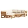 Gartenmöbel-Set 8-teilig mit massiven Akazienholzrahmen und Polstern. von vidaXL, Modulare Sofas für den Außenbereich - Ref: ...