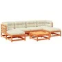 Gartensofa-Set, 7-teilig, mit Kissen, aus braun gewachstem Kiefernholz. von vidaXL, Gartensets - Ref: Foro24-3295823, Preis: ...