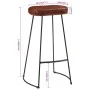 Taburetes de bar Gavin 2 uds marrón oscuro 44x37,5x78 cm by vidaXL, Kitchen stools - Ref: Foro24-358921, Price: 71,56 €, Disc...