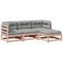 Set de sofás jardín 4 pzas con cojines madera abeto Douglas de vidaXL, Conjuntos de jardín - Ref: Foro24-3295816, Precio: 367...