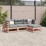 Set de sofás jardín 4 pzas con cojines madera abeto Douglas by vidaXL, Garden sets - Ref: Foro24-3295816, Price: 358,47 €, Di...