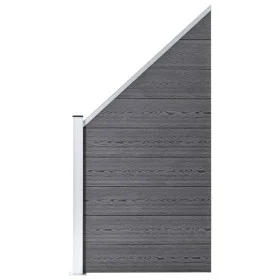 Gray WPC Fence Panel 95x(105-180) cm by vidaXL, fence panels - Ref: Foro24-49071, Price: 139,13 €, Discount: %