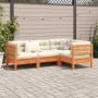 Gartensofa-Set, 4-teilig, mit Kissen, aus braun gewachstem Kiefernholz. von vidaXL, Gartensets - Ref: Foro24-3299416, Preis: ...