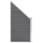 Panel de valla WPC gris 95x(105-180) cm de vidaXL, Paneles de vallas - Ref: Foro24-49071, Precio: 121,83 €, Descuento: %