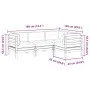 Gartensofa-Set, 4-teilig, mit Kissen, aus braun gewachstem Kiefernholz. von vidaXL, Gartensets - Ref: Foro24-3299416, Preis: ...