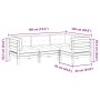 Set de sofás jardín 4 pzas con cojines madera pino marrón cera by vidaXL, Garden sets - Ref: Foro24-3299416, Price: 382,46 €,...