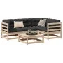 Juego de sofás de jardín 5 pzas con cojines madera maciza pino by vidaXL, Garden sets - Ref: Foro24-3299423, Price: 421,85 €,...