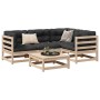 Juego de sofás de jardín 5 pzas con cojines madera maciza pino by vidaXL, Garden sets - Ref: Foro24-3299423, Price: 429,36 €,...