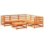 Juego de sofás de jardín 6 pzas madera maciza pino marrón cera de vidaXL, Conjuntos de jardín - Ref: Foro24-3299442, Precio: ...