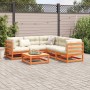 Gartensitzgruppe 6-teilig Massivholz Kiefer braun gewachst von vidaXL, Gartensets - Ref: Foro24-3299442, Preis: 387,27 €, Rab...