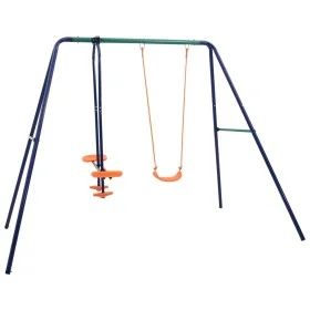 Swing set with 3 steel seats by vidaXL, Swings and play structures - Ref: Foro24-92319, Price: 133,26 €, Discount: %