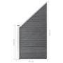 Panel de valla WPC gris 95x(105-180) cm de vidaXL, Paneles de vallas - Ref: Foro24-49071, Precio: 121,83 €, Descuento: %
