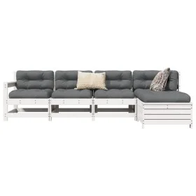 Gartensitzgruppe 5-teilig Massivholz Kiefer Weiß von vidaXL, Gartensets - Ref: Foro24-3250845, Preis: 339,90 €, Rabatt: %