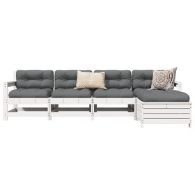 Gartensitzgruppe 5-teilig Massivholz Kiefer Weiß von vidaXL, Gartensets - Ref: Foro24-3250853, Preis: 343,81 €, Rabatt: %