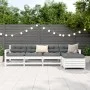 Gartensitzgruppe 5-teilig Massivholz Kiefer Weiß von vidaXL, Gartensets - Ref: Foro24-3250853, Preis: 339,20 €, Rabatt: %