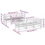 7-teiliges Gartensofa-Set aus massivem Kiefernholz. von vidaXL, Gartensets - Ref: Foro24-3299297, Preis: 420,41 €, Rabatt: %