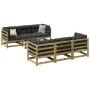 Gartensofa-Set, 7-teilig, mit Kissen, imprägnierte Kiefernholzmöbel von vidaXL, Gartensets - Ref: Foro24-3299304, Preis: 683,...