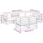 Set de sofás jardín 7 pzas con cojines madera pino marrón cera by vidaXL, Garden sets - Ref: Foro24-3299494, Price: 879,23 €,...