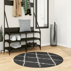 Modernder langer Teppich PAMPLONA in Schwarz und Creme Ø 100 cm von vidaXL, Teppiche - Ref: Foro24-375420, Preis: 29,94 €, Ra...