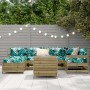 Juego de sofás de jardín 7 pzas madera de pino impregnada by vidaXL, Garden sets - Ref: Foro24-3250975, Price: 487,36 €, Disc...