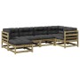 Juego de sofás jardín 6 pzas con cojines madera pino impregnada by vidaXL, Garden sets - Ref: Foro24-3299526, Price: 580,28 €...