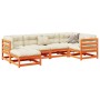 Gartensofa-Set, 6-teilig, mit Kissen, aus braun gewachstem Kiefernholz. von vidaXL, Gartensets - Ref: Foro24-3299524, Preis: ...