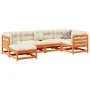 Set de sofás jardín 6 pzas con cojines madera pino marrón cera by vidaXL, Garden sets - Ref: Foro24-3299524, Price: 680,56 €,...