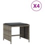 Taburetes de jardín con cojines 4 uds ratán PE gris 40x40x35 cm by vidaXL, Outdoor ottomans - Ref: Foro24-4007485, Price: 93,...