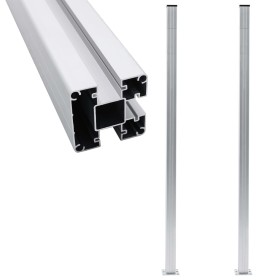 Postes de valla 2 unidades aluminio 185 cm de vidaXL, Postes de cerca - Ref: Foro24-49076, Precio: 151,77 €, Descuento: %