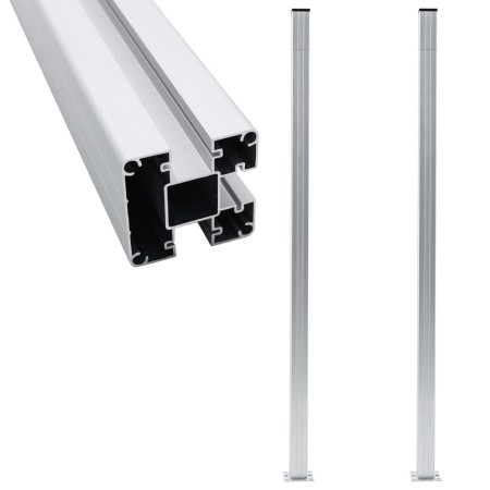 Fence posts 2 units aluminum 185 cm by vidaXL, fence posts - Ref: Foro24-49076, Price: 151,77 €, Discount: %