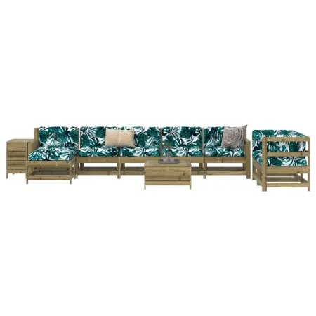 Gartensitzgruppe 10-teilig aus imprägniertem Kiefernholz von vidaXL, Gartensets - Ref: Foro24-3250667, Preis: 652,49 €, Rabat...