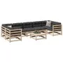 Juego de sofás de jardín 8 pzas madera maciza de pino by vidaXL, Garden sets - Ref: Foro24-3299331, Price: 427,64 €, Discount: %
