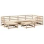 7-teiliges Gartensofa-Set aus massivem Kiefernholz. von vidaXL, Gartensets - Ref: Foro24-3299530, Preis: 368,06 €, Rabatt: %
