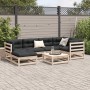 Juego de sofás de jardín 7 piezas madera maciza de pino by vidaXL, Garden sets - Ref: Foro24-3299530, Price: 373,24 €, Discou...