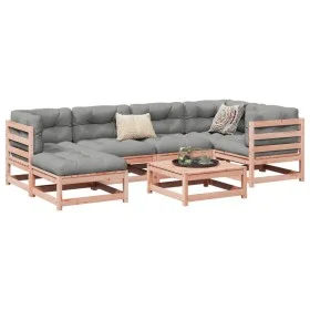 Juego de sofás de jardín 7 pzas madera maciza de abeto Douglas by vidaXL, Garden sets - Ref: Foro24-3299532, Price: 368,11 €,...