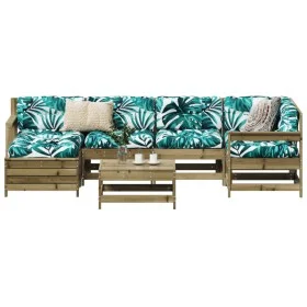 Juego de sofás de jardín 7 pzas madera de pino impregnada by vidaXL, Garden sets - Ref: Foro24-3250935, Price: 416,77 €, Disc...