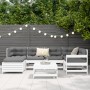 Gartensitzgruppe 7-teilig Massivholz Kiefer Weiß von vidaXL, Gartensets - Ref: Foro24-3250949, Preis: 443,57 €, Rabatt: %