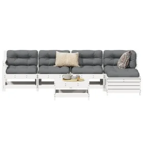 Gartensitzgruppe 6-teilig Massivholz Kiefer Weiß von vidaXL, Gartensets - Ref: Foro24-3250961, Preis: 367,24 €, Rabatt: %