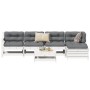 Juego de sofás de jardín 6 piezas madera maciza pino blanco by vidaXL, Garden sets - Ref: Foro24-3250961, Price: 372,00 €, Di...
