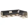 Juego de sofás de jardín 6 pzas con cojines madera maciza pino by vidaXL, Garden sets - Ref: Foro24-3299456, Price: 583,93 €,...