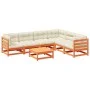 Set de sofás jardín 7 pzas con cojines madera pino marrón cera by vidaXL, Garden sets - Ref: Foro24-3299468, Price: 781,15 €,...