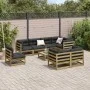 Gartensitzgruppe 9-teilig aus imprägniertem Kiefernholz von vidaXL, Gartensets - Ref: Foro24-3299511, Preis: 542,10 €, Rabatt: %