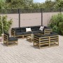 Gartensitzgruppe 9-teilig aus imprägniertem Kiefernholz von vidaXL, Gartensets - Ref: Foro24-3299511, Preis: 549,69 €, Rabatt: %