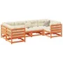 Gartensofa-Set, 6-teilig, mit Kissen, aus braun gewachstem Kiefernholz. von vidaXL, Gartensets - Ref: Foro24-3299608, Preis: ...