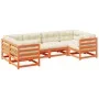 Gartensofa-Set, 6-teilig, mit Kissen, aus braun gewachstem Kiefernholz. von vidaXL, Gartensets - Ref: Foro24-3299608, Preis: ...