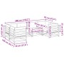 Set de sofás jardín 6 pzas con cojines madera pino marrón cera by vidaXL, Garden sets - Ref: Foro24-3299608, Price: 762,87 €,...