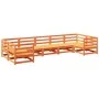 Gartensitzgruppe 7-teilig Massivholz Kiefer braun gewachst von vidaXL, Gartensets - Ref: Foro24-3299615, Preis: 452,30 €, Rab...
