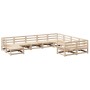 Gartensitzgruppe 10-teilig Massivholz Kiefer von vidaXL, Gartensets - Ref: Foro24-3299636, Preis: 563,26 €, Rabatt: %