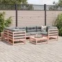 Juego de sofás de jardín 7 pzas madera maciza de abeto Douglas by vidaXL, Garden sets - Ref: Foro24-3299310, Price: 392,08 €,...