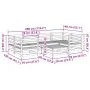 Juego de sofás de jardín 7 pzas madera maciza de abeto Douglas by vidaXL, Garden sets - Ref: Foro24-3299310, Price: 392,08 €,...